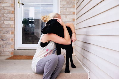 Woman with dog