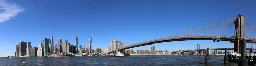 Panoramic view of bridge over river