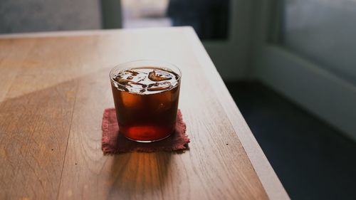 Close-up of drink on table