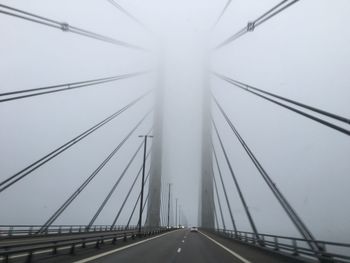 Low angle view of bridge against sky