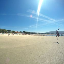 Silhouette of people on beach