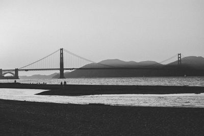 View of suspension bridge