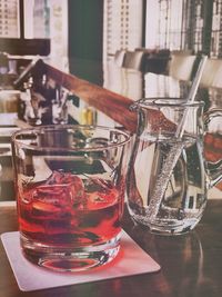 Close-up of drink on table