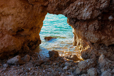 Rock formations in sea