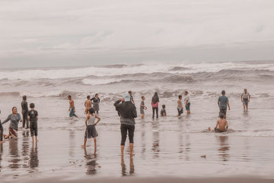 Group of people on beach