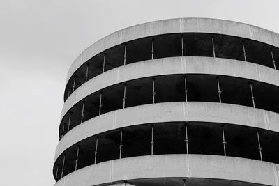 Low angle view of modern building against sky