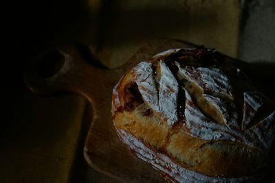 Close-up of food on table