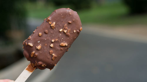 Close-up of ice cream cone