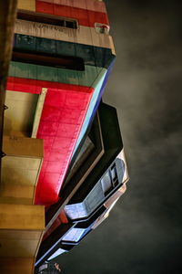 Low angle view of building against sky at night