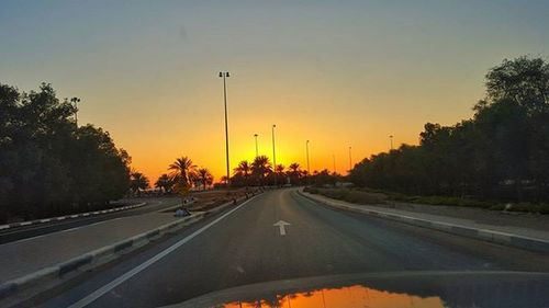 Road at sunset