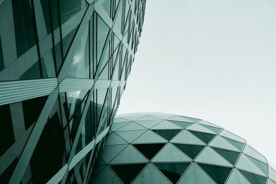 Low angle view of modern building against sky