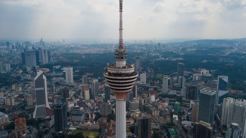 Aerial view of buildings in city