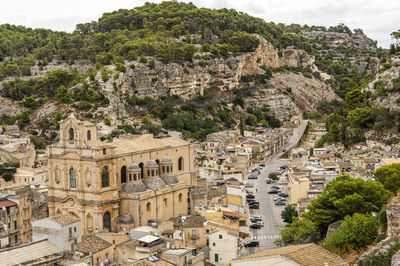 Aerial view of the sanctuary of scicli