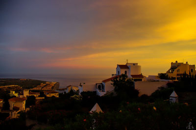 Dramatic sky over sea during sunset