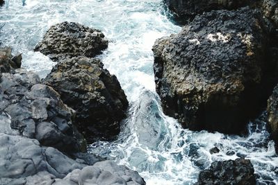 Rocks in water