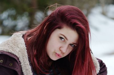 Portrait of beautiful young woman