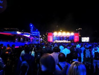 Group of people at night