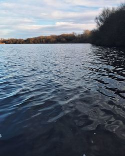 Scenic view of frozen lake against sky