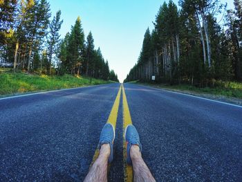 Surface level of road