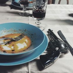 Close-up of food on table
