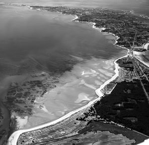 High angle view of beach