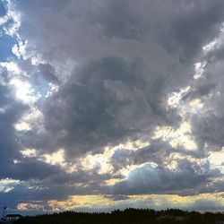 Storm clouds over dramatic sky