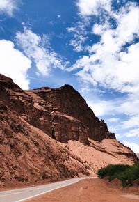 Scenic view of rocky mountains against sky