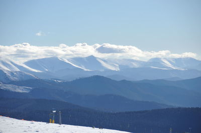 Amazing romania - the tarcu mountains, view from the muntele mic mountain