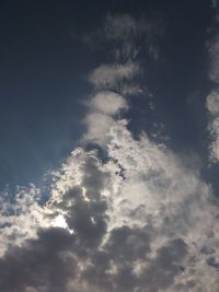 Low angle view of clouds in sky