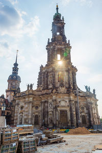 Low angle view of building against sky