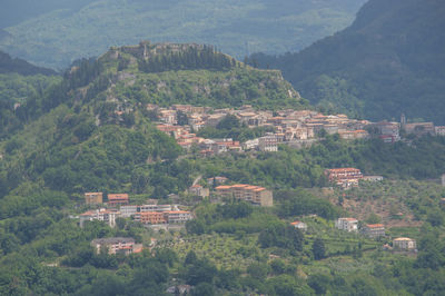 Panoramic view of the village of aiello calabro