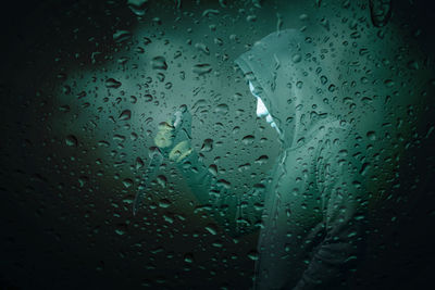 Raindrops on glass window