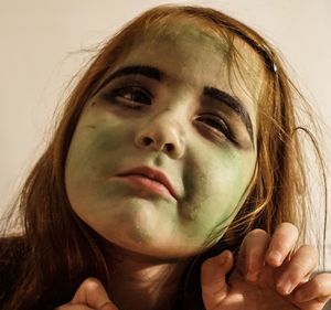 Close-up portrait of a teenage girl