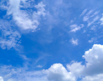 Low angle view of clouds in sky