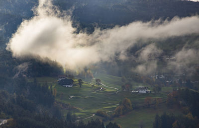 High angle view of landscape against sky