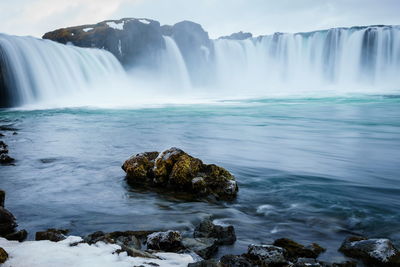 Scenic view of godafoss waterfall