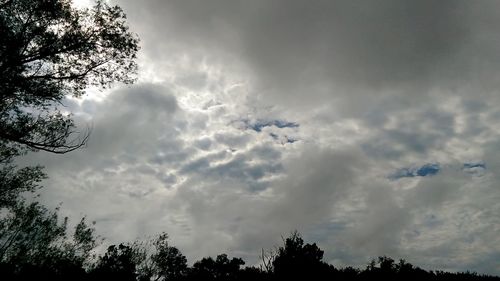 Low angle view of cloudy sky