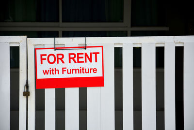 Close-up of warning sign