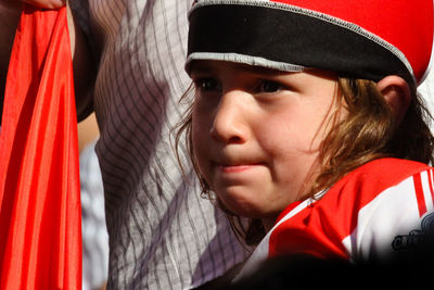 Close-up portrait of teenage girl