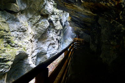 Rock formations in cave