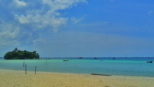 Scenic view of sea against sky