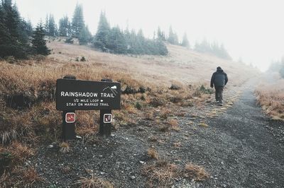 Woman standing on landscape