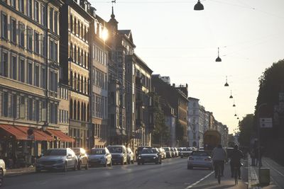 City street with buildings in background