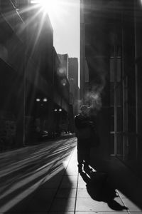 Man walking on street