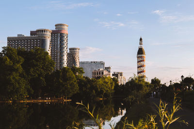 City landscape in batumi. beautiful nature in the city of georgia. high quality photo