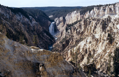 Panoramic view of mountains against sky