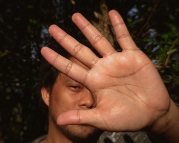 Close-up of human hand