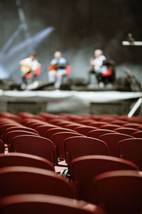 Empty chairs in room