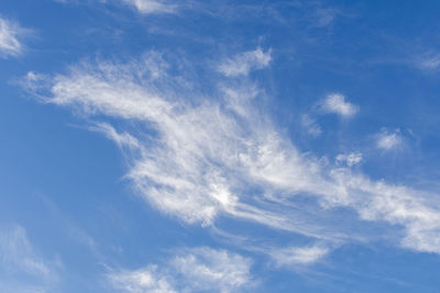 Low angle view of clouds in sky