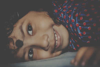 Close-up portrait of cute baby girl